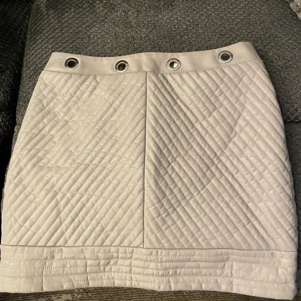 Top shop Faux leather skirt quilted mini skirt